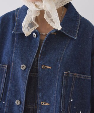 AMERICAN HOLIC ペイントデニムカバーオールジャケット Indigo