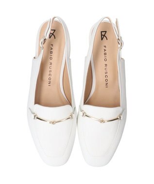 INTER-CHAUSSURES 【FABIO RUSCONI】ビットモカバックバンドパンプス ホワイト