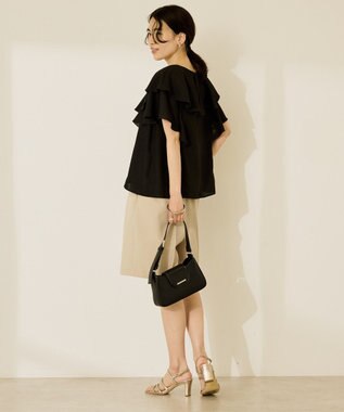 AMERICAN HOLIC イージーケアフリルシャツ Black