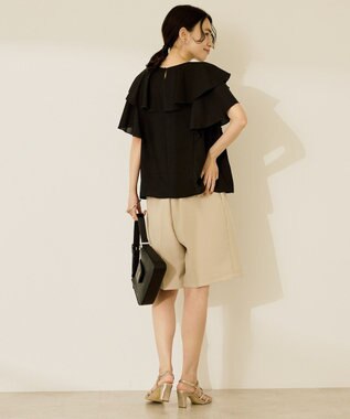 AMERICAN HOLIC イージーケアフリルシャツ Black