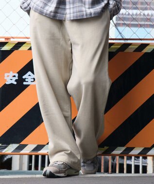  アシッドウォッシュワイドスウェットパンツ
