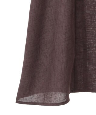 AMERICAN HOLIC イージーケアフリルシャツ Chocolat