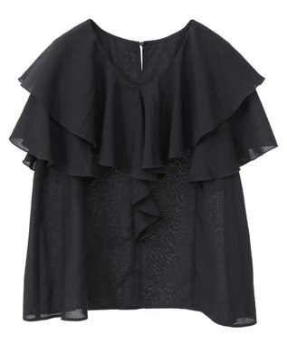 AMERICAN HOLIC イージーケアフリルシャツ Black