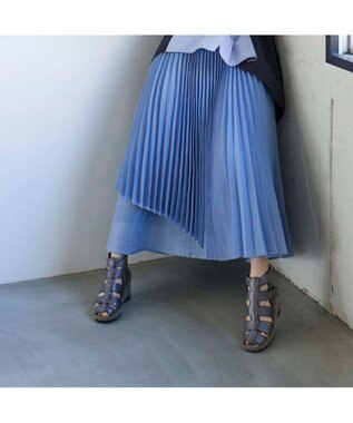 MODE ET JACOMO <D'ICI>グラディエーターウエッジブーツサンダル グレーメタリック