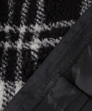 JOSEPH ABBOUD MOUNTAIN 【軽量/暖か/男女兼用】チェックフリース ブルゾン ブラック系4