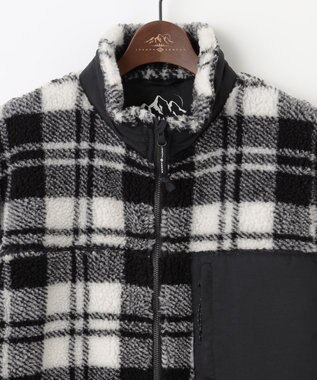 JOSEPH ABBOUD MOUNTAIN 【軽量/暖か/男女兼用】チェックフリース ブルゾン ブラック系4