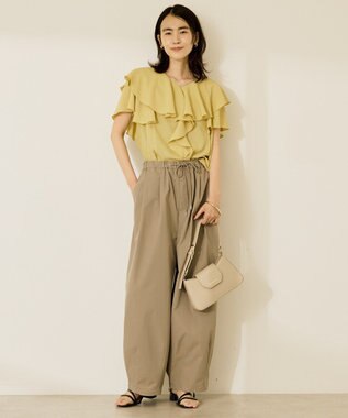 AMERICAN HOLIC イージーケアフリルシャツ Mustard