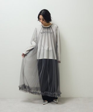 Green Parks ・ＥＬＥＮＣＡＲＥ　ＤＵＥ　チュールワンピース Charcoal Gray