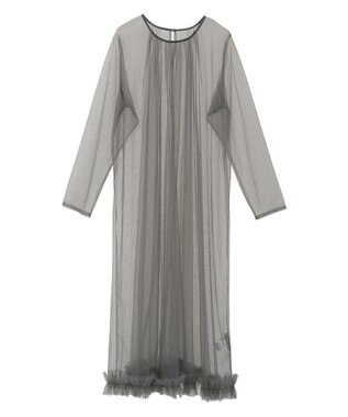 Green Parks ・ＥＬＥＮＣＡＲＥ　ＤＵＥ　チュールワンピース Charcoal Gray
