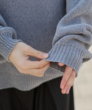 WEGO 【ユニセックス着用ITEM】ベロアモールグラフィックプルオーバー グレー