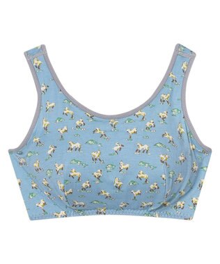 une nana cool ナイトアップブラ MADE WITH LIBERTY FABRIC グレイッシュブルー