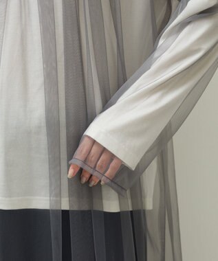 Green Parks ・ＥＬＥＮＣＡＲＥ　ＤＵＥ　チュールワンピース Charcoal Gray