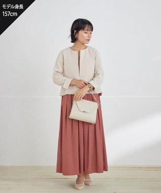 Tiaclasse L 【新色追加・洗える】タックポケットジャレロ ベージュ