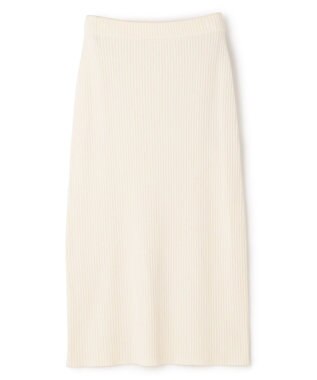 uncrave 【手洗い可】スムース ニット リブ スカート（uncrave STANDARD） エクリュ