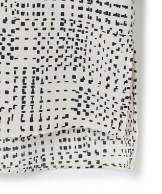 23区 L 【洗える】モノクロトーンプリント ブラウス アイボリー系