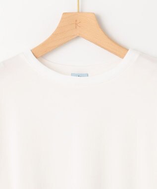 組曲 S コットンベア天竺 カフス袖ロングTシャツ アイボリー系