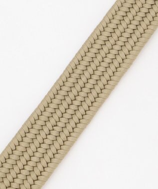 JOSEPH ABBOUD 【イタリア素材・ストレッチ・日本製】ソリッドメッシュ ベルト マスタード系