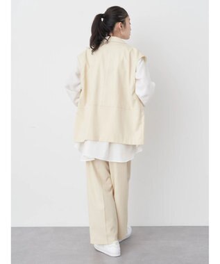 earth music&ecology ピンストライプジレ Beige