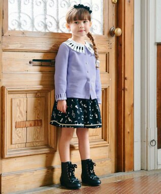 ANY KIDS ベロアリボン×ビジュー付きカチューシャ ブラック