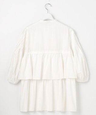 23区 【Indian Factory】コットンポプリン タックディテール チュニックブラウス ホワイト