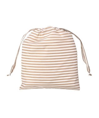 MOONBAT FLAT PURE サイクル レインコート ボーダー 自転車 収納袋付き ベージュ