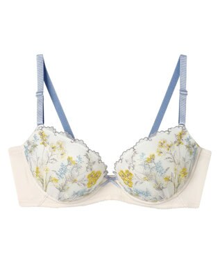 une nana cool ボタニカル柄のレースが華やか　Botanic Garden　3/4カップブラ アイボリー