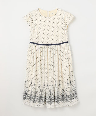 組曲 KIDS 【150-170㎝】ドットシフォン ワンピース オフホワイト系5
