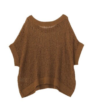 AMERICAN HOLIC 透かし畦ルーズニット Camel