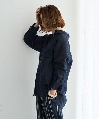 YECCA VECCA 3wayフレンチリネンシャツ White