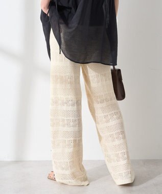 AMERICAN HOLIC レース編みニットパンツ Ivory