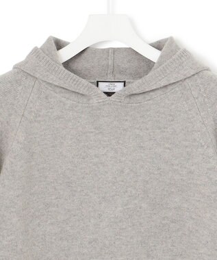 J.PRESS YORK STREET 【UNISEX】ウールカシミヤ フーディニット ライトグレー系