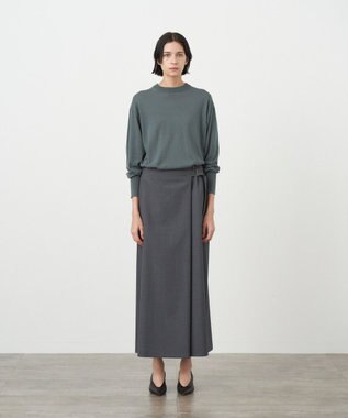 ATON RECYCLED FRESCA | クルーネック セーター DARK GREEN