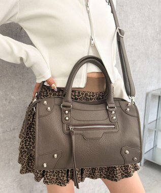 WEGO 2wayスタッズボストン ブラウン