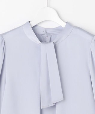 ANY SIS 【4WAY】長袖 ボウブラウス ライトブルー
