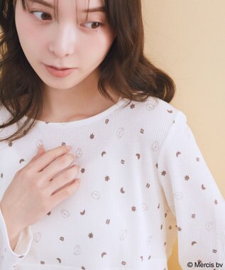 earth music&ecology 【予約】miffy/earth おやすみイラストT ベージュ