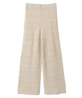 AMERICAN HOLIC レース編みニットパンツ Ivory