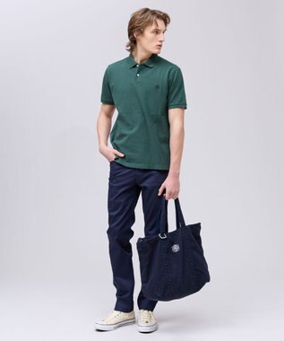 J.PRESS MEN コットンカノコオーバーダイ ポロシャツ グリーン系