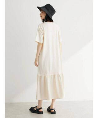 Green Parks 裾切り替えＴＥＥワンピース Black