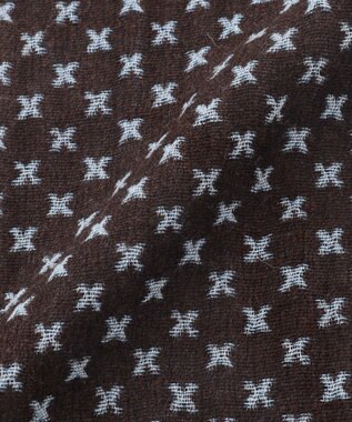 JOSEPH ABBOUD 【イタリア製】スモールパターン　ストール ダークブラウン系7