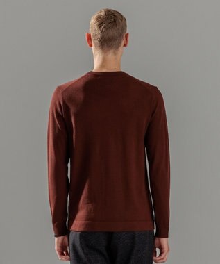 JOSEPH HOMME ウォッシャブルメリノ　クルーネックニット ワイン系