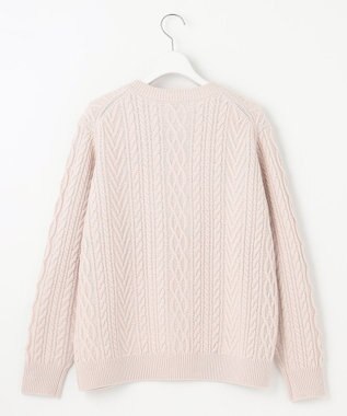 J.PRESS LADIES 【洗える】EIGER CORD アラン カーディガン アイボリー系