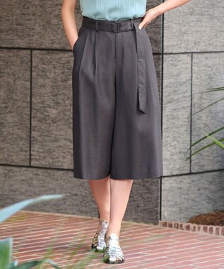  【洗える/セット可】キュプラリネンシャンタン ショートパンツ