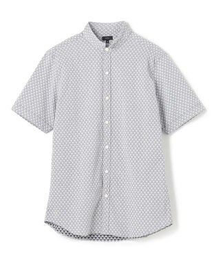 JOSEPH HOMME トライジャガードストレッチ ウイングカラー半袖シャツ ライトグレー系