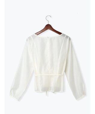 Te chichi ナローリボンシアーペプラムブラウス《2025Autumn catalog vol.2 item》 オフホワイト