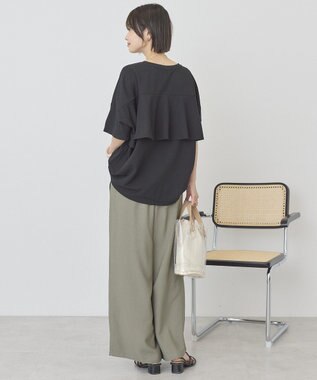 AMERICAN HOLIC 【先行予約】【WEB限定】バックフリル半袖プルオーバー Black
