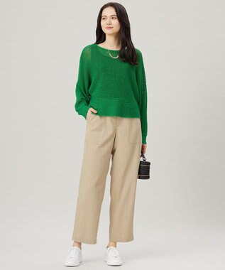 自由区 L 【洗える】ストレッチライトツイルベイカー パンツ ベージュ