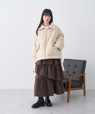 earth music&ecology リバーシブルMA-1 Light Beige