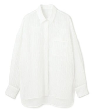 uncrave 【佐藤晴美さん着用】シアー ジャガード シャツ オフ