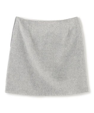 BEIGE， COURBE / アルパカ混ミニ丈スカート L Gray