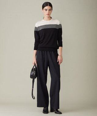 ICB L 【洗える】 レースコンビハイゲージ プルオーバー ブラック系7